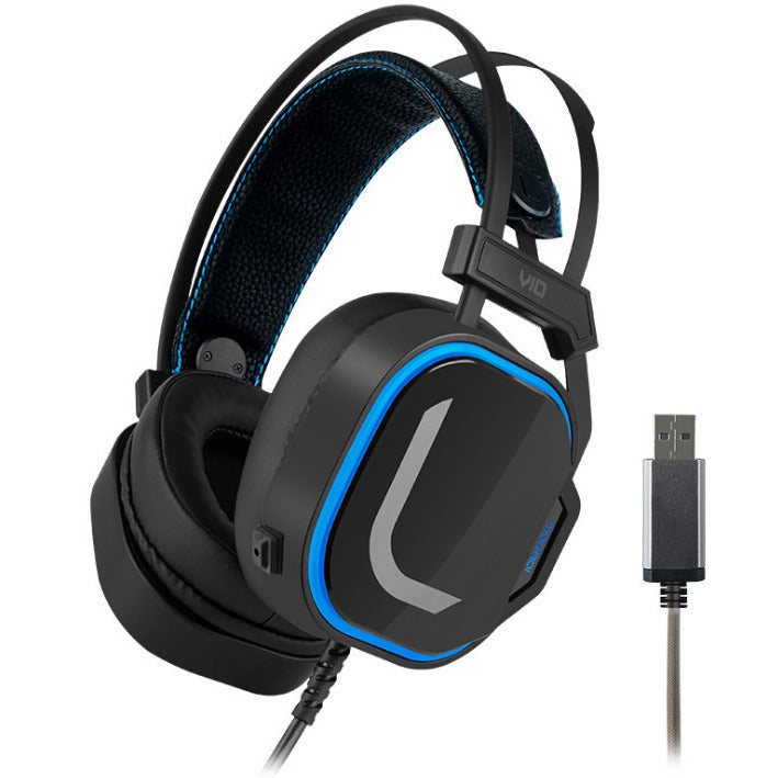 Wired Gaming Headphones HIFI USB 7.1 Surround Sound 50mm Dynamic Drivers RGB Luminous Over-Ear Computer Gaming Headset Image 1