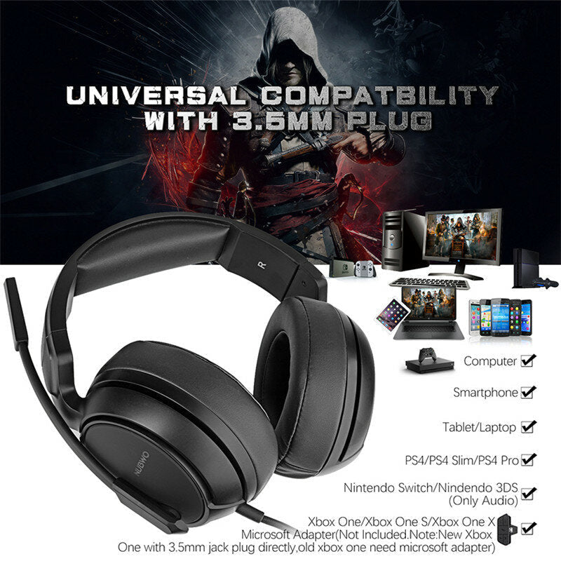 Headset Bass 3.5mm PC Gaming Headphones With Mic for Phone Tablet Mac Computer Xbox Moblie PUBG Games Image 4