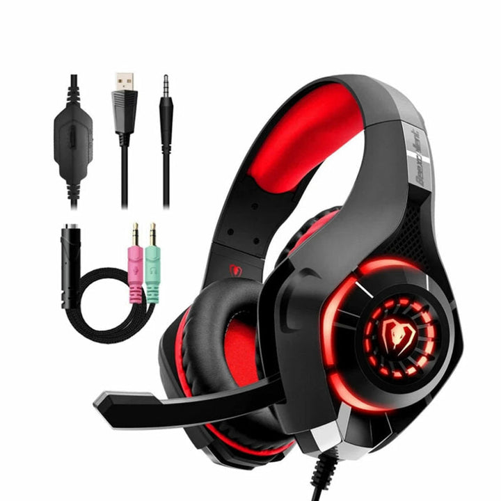 Stereo Gaming Headset Casque Deep Bass Stereo Game Headphone with Mic LED Light for PS4 Phone PC Laptop Gamer Image 6