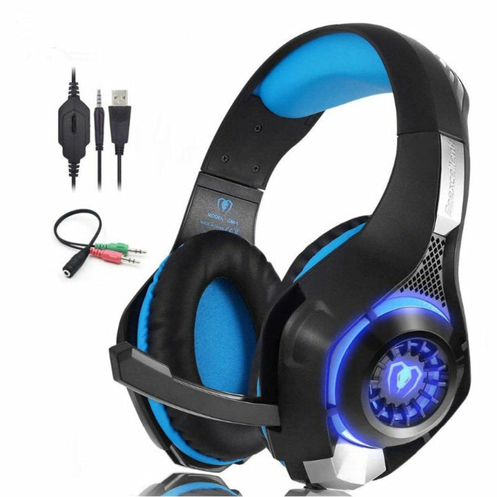 Stereo Gaming Headset Casque Deep Bass Stereo Game Headphone with Mic LED Light for PS4 Phone PC Laptop Gamer Image 7