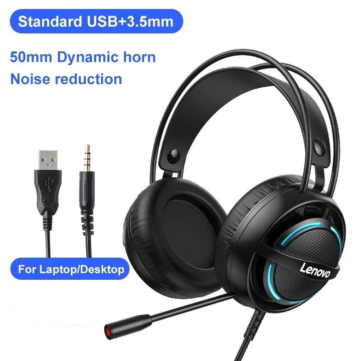 Wired Headset 7.1 Stereo RGB Over-Ear Gaming Headphone with Mic Noise Canceling USB/3.5mm For for Laptop Computer Image 1