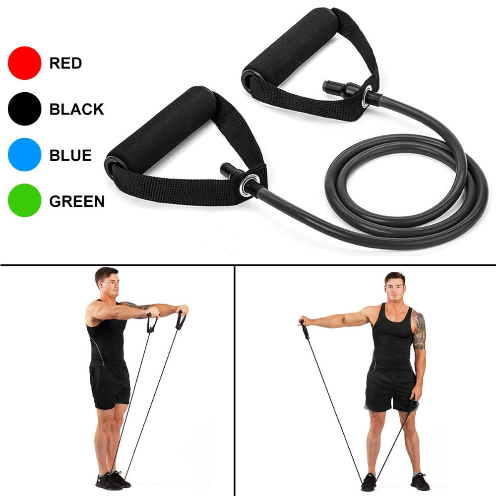 Yoga Pull Rope Elastic Resistance Bands Fitness Crossfit Workout Exercise Tube Practical Training Rubber Tensile Image 3