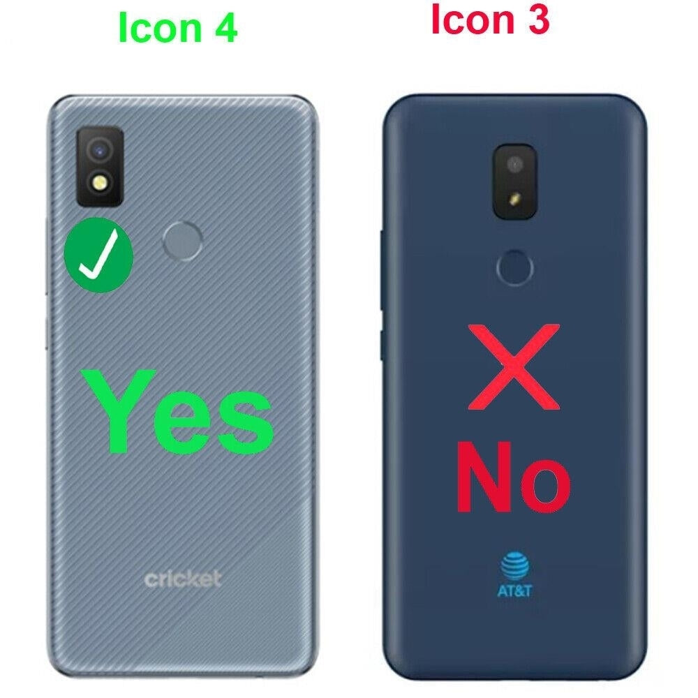 Phone Case Compatible for Cricket Icon 4 Screen Protector Dual-Layered Build-in Kickstand Image 2