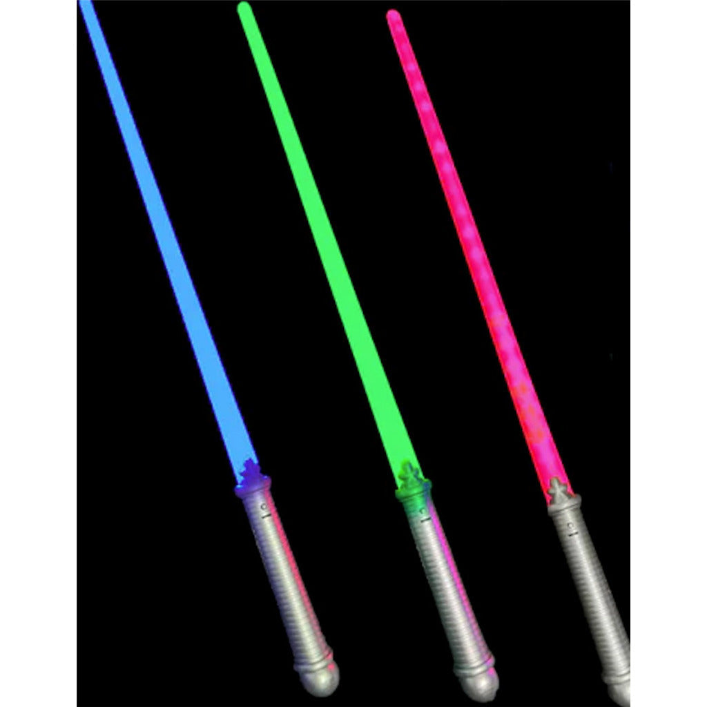 3 PACK 27" Light Up  Sword flashing lights led LN329 toy pink blue green saber Image 1