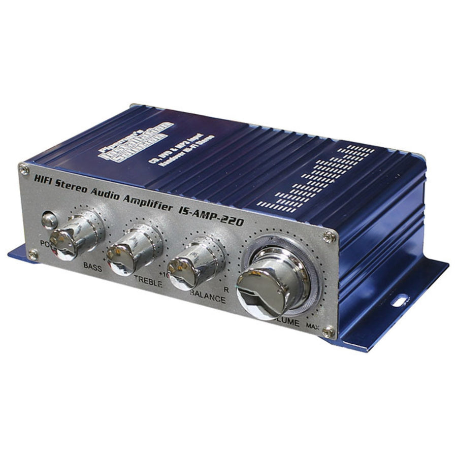 Pipemans Installation Solution 2 Channel Stereo PA Mini Amplifier 4 to 16 Ohm 20 Watt 3.5 Aux Input USB Image 1
