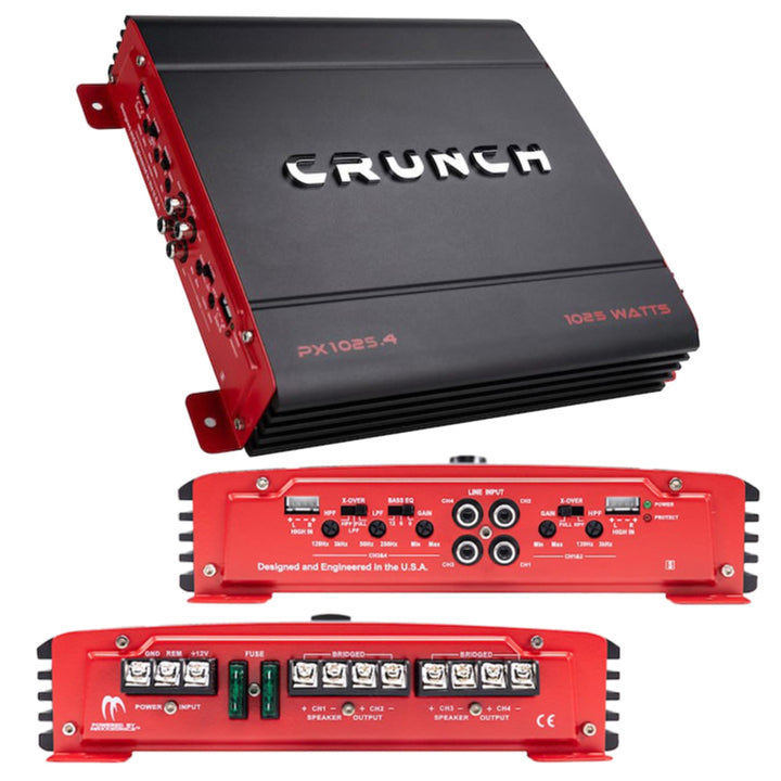 Crunch PX-1025.4 1000 Watt 4-Channel Amplifier Car Audio Amp Image 1
