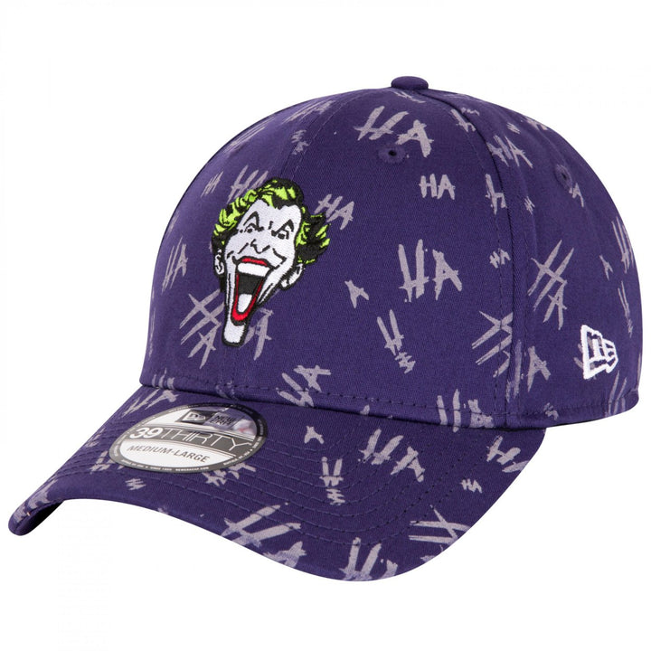 Joker Purple All Over HAHA 39Thirty Fitted Era Hat Image 1