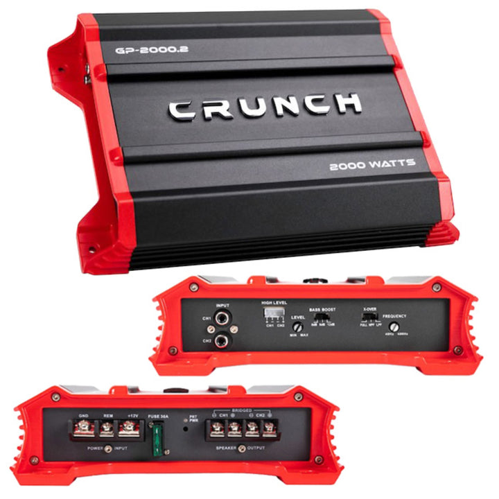 Crunch Ground Pounder 2000 Watt 2-Channel Amplifier Car Stereo Amp GP-2000.2 Image 1