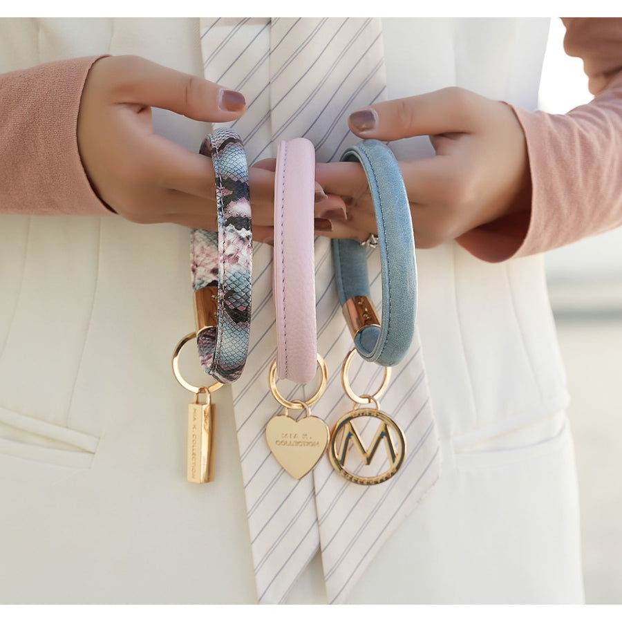 MKF Collection Jasmine Vegan Leather Womens Wristlet Keychain set by Mia K- 3 pieces Image 1