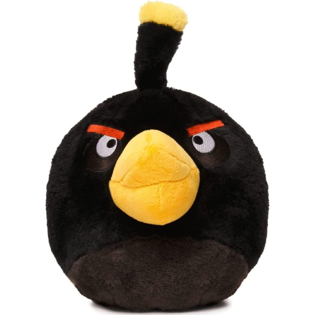 Angry Birds Bomb Black Bird Plush 8" Character Doll Soft Pillow Toy Mighty Mojo Image 1