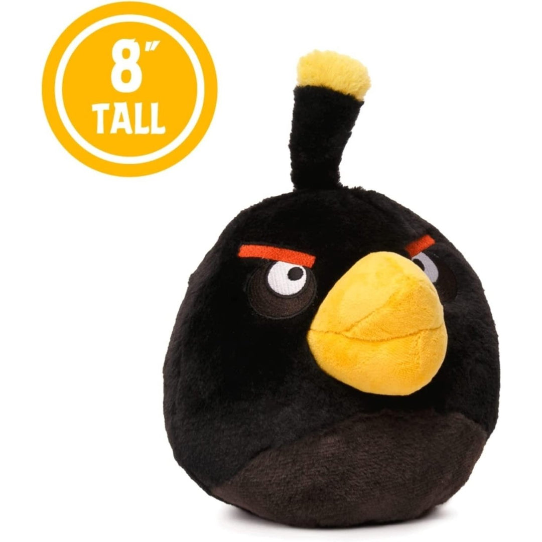 Angry Birds Bomb Black Bird Plush 8" Character Doll Soft Pillow Toy Mighty Mojo Image 3