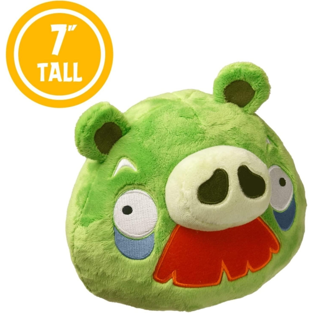 Angry Birds Green Moustache Foreman Pig Plush Bad Piggies 7" Pillow Doll Soft Toy Mighty Mojo Image 3