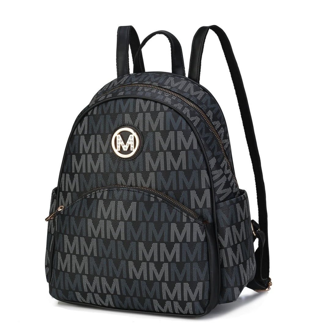 MKF Collection Palmer Vegan Leather Multi-Functional Shoulder Bag Signature logo-print Womens Backpack by Mia K Image 1