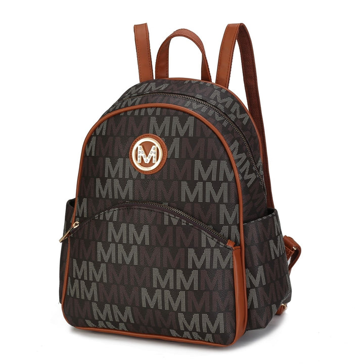 MKF Collection Palmer Vegan Leather Multi-Functional Shoulder Bag Signature logo-print Womens Backpack by Mia K Image 4