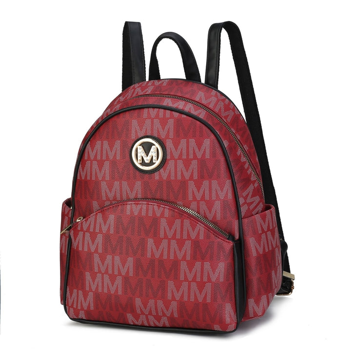 MKF Collection Palmer Vegan Leather Multi-Functional Shoulder Bag Signature logo-print Womens Backpack by Mia K Image 4