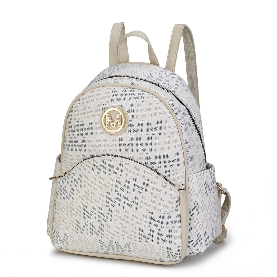 MKF Collection Palmer Vegan Leather Multi-Functional Shoulder Bag Signature logo-print Womens Backpack by Mia K Image 8