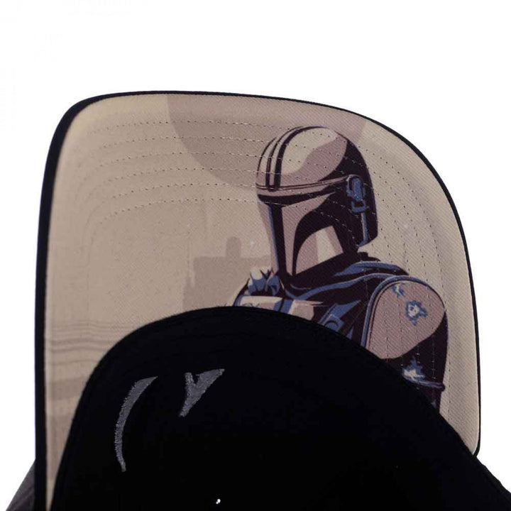 Star Wars The Mandalorian Mudhorn Logo Curved Bill Flex Fit Hat Image 4