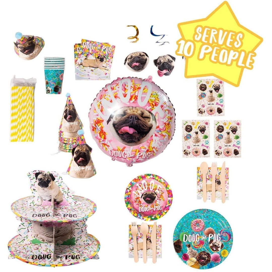 Doug The Pug Collector 3pc Bundle Party in A Box Kit Watch Pool Float Lounge Mighty Mojo Image 2