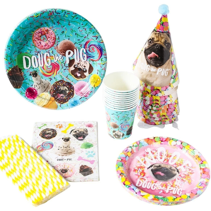 Doug The Pug Collector 3pc Bundle Party in A Box Kit Watch Pool Float Lounge Mighty Mojo Image 4