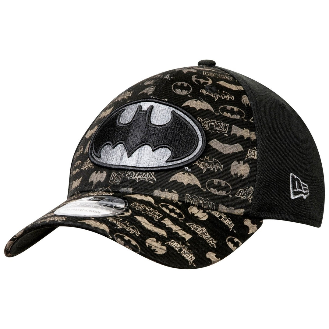 Batman New Era Laser Etched All Over Logos 39Thirty Hat Image 1