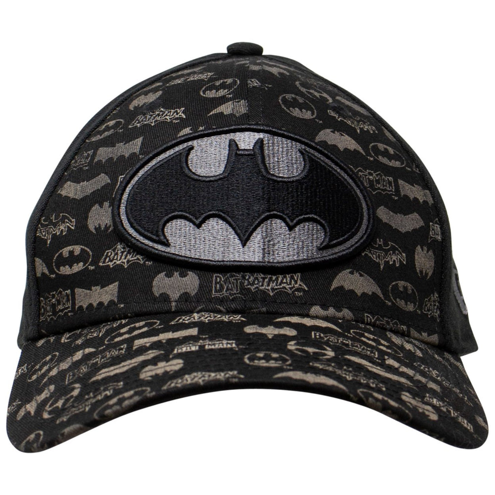 Batman  Era Laser Etched All Over Logos 39Thirty Hat Image 2