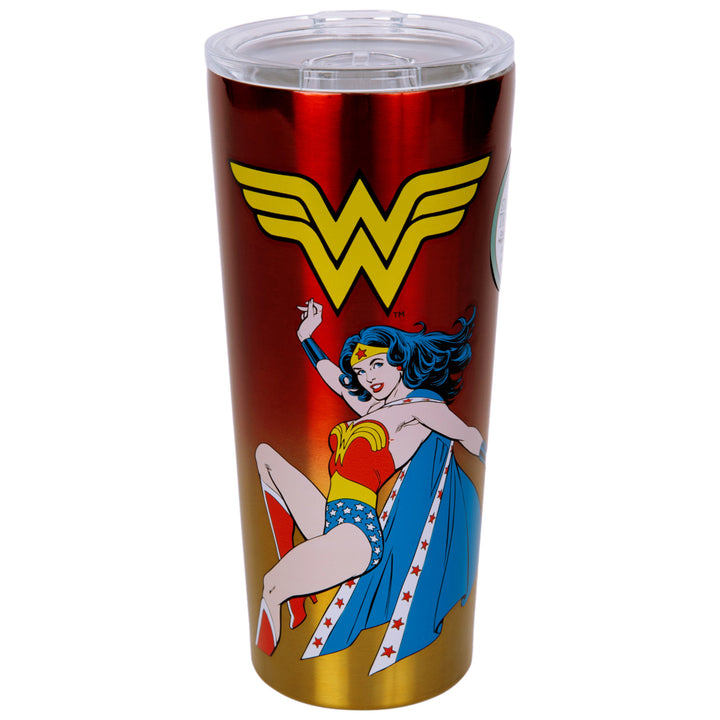 Wonder Woman Comic Art Stainless Steel Travel Mug Image 2