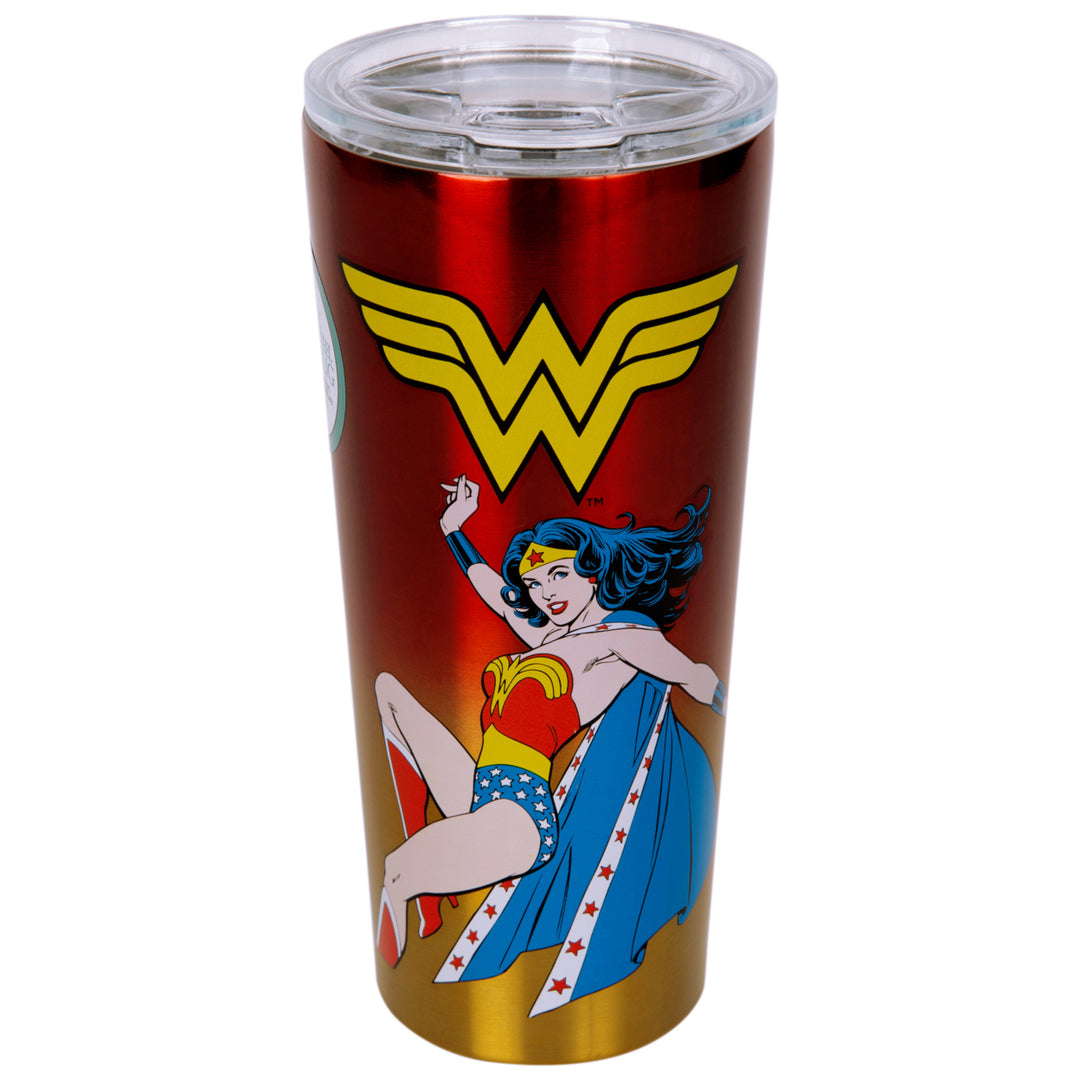 Wonder Woman Comic Art Stainless Steel Travel Mug Image 3