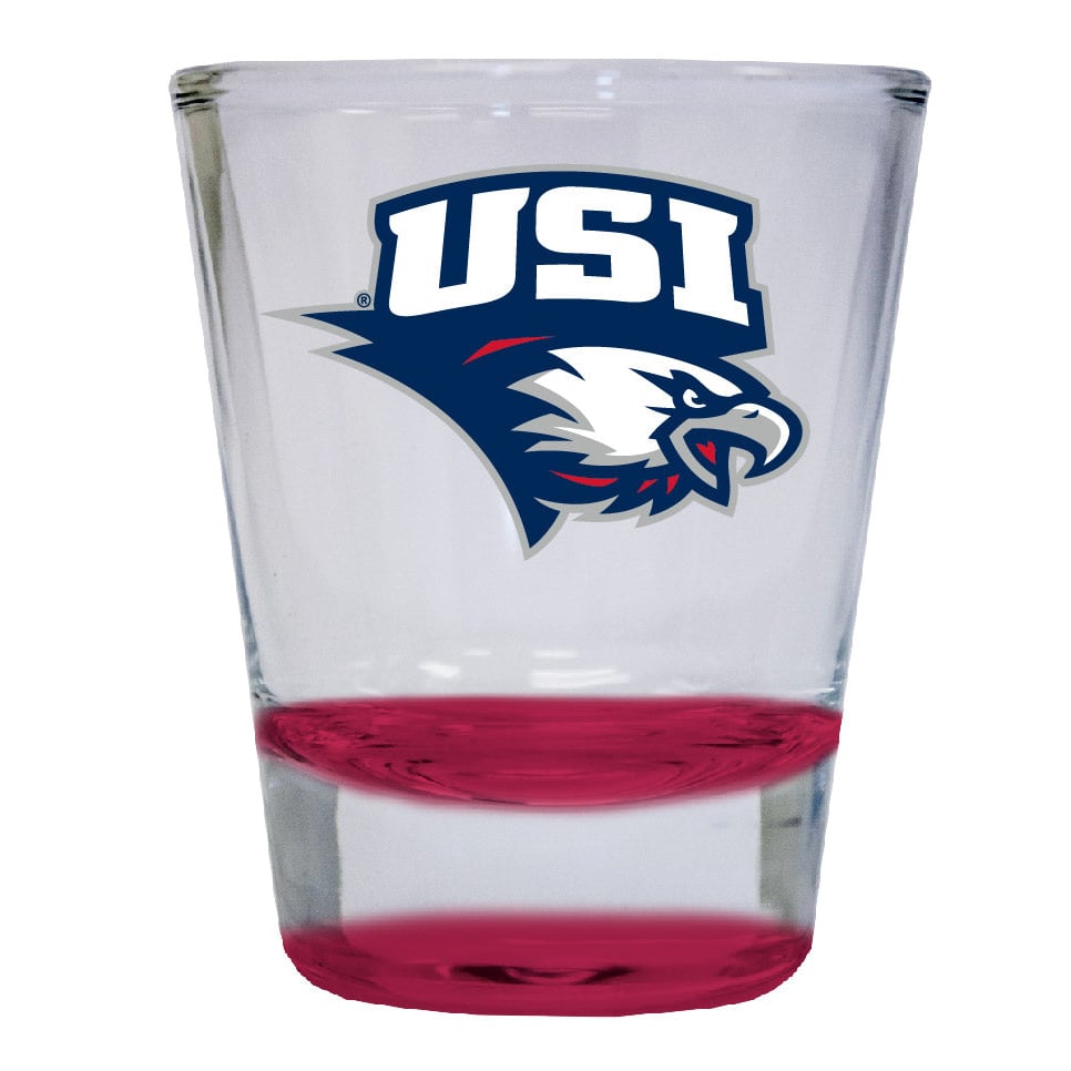 University of Southern Indiana 2 ounce Color Etched Shot Glasses Image 2