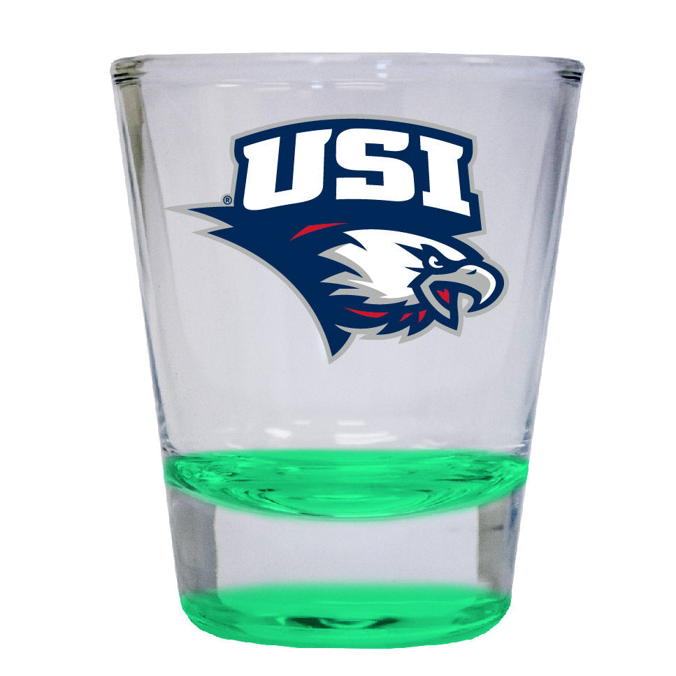 University of Southern Indiana 2 ounce Color Etched Shot Glasses Image 4