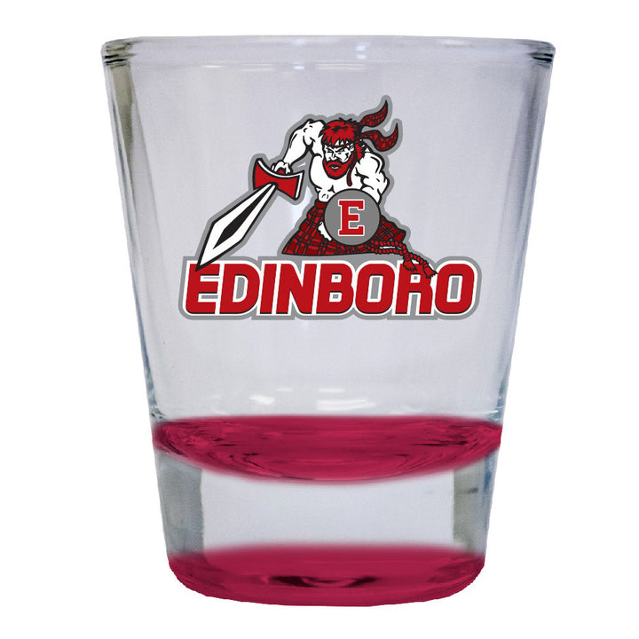 Edinboro University 2 ounce Color Etched Shot Glasses Image 1