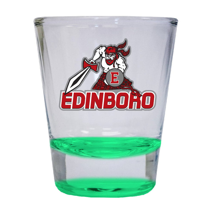 Edinboro University 2 ounce Color Etched Shot Glasses Image 2