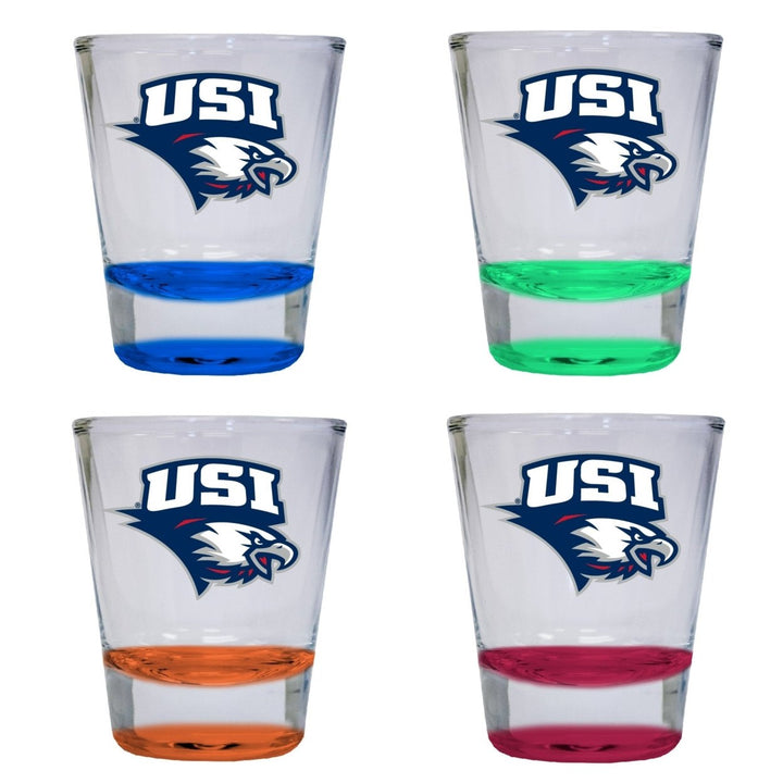 University of Southern Indiana 2 ounce Color Etched Shot Glasses Image 4