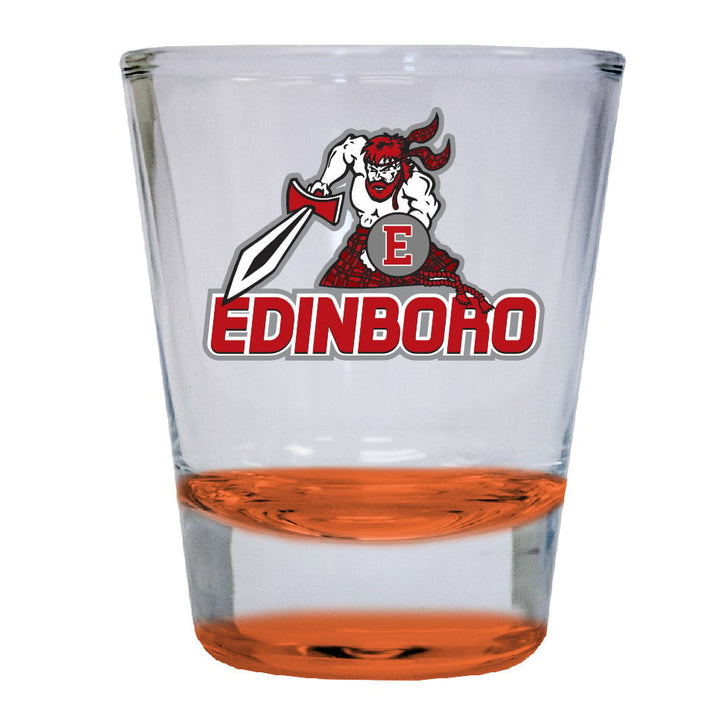 Edinboro University 2 ounce Color Etched Shot Glasses Image 1