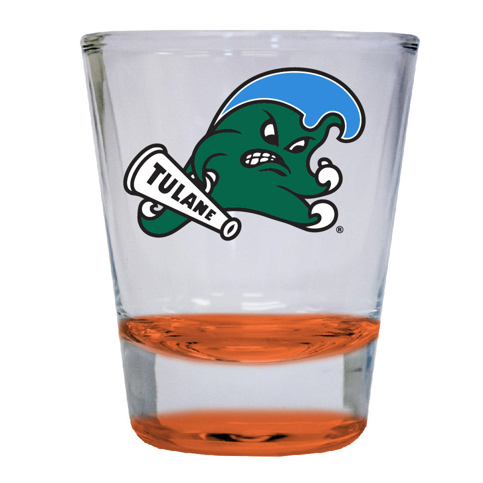 Tulane University Wave 2 ounce Color Etched Shot Glasses Image 2