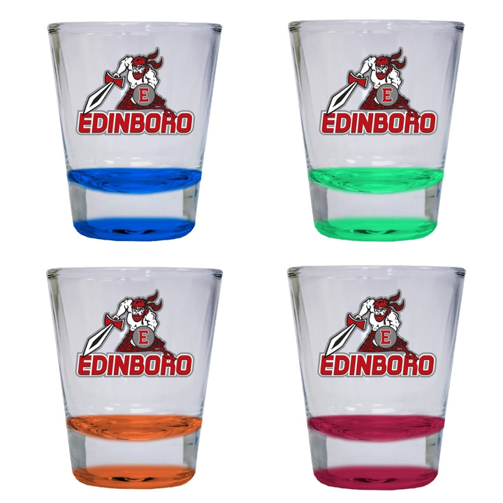 Edinboro University 2 ounce Color Etched Shot Glasses Image 4