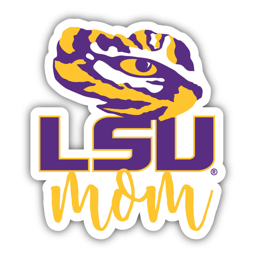 LSU Tigers 4-Inch Proud Mom NCAA - Durable School Spirit Vinyl Decal Perfect Image 1