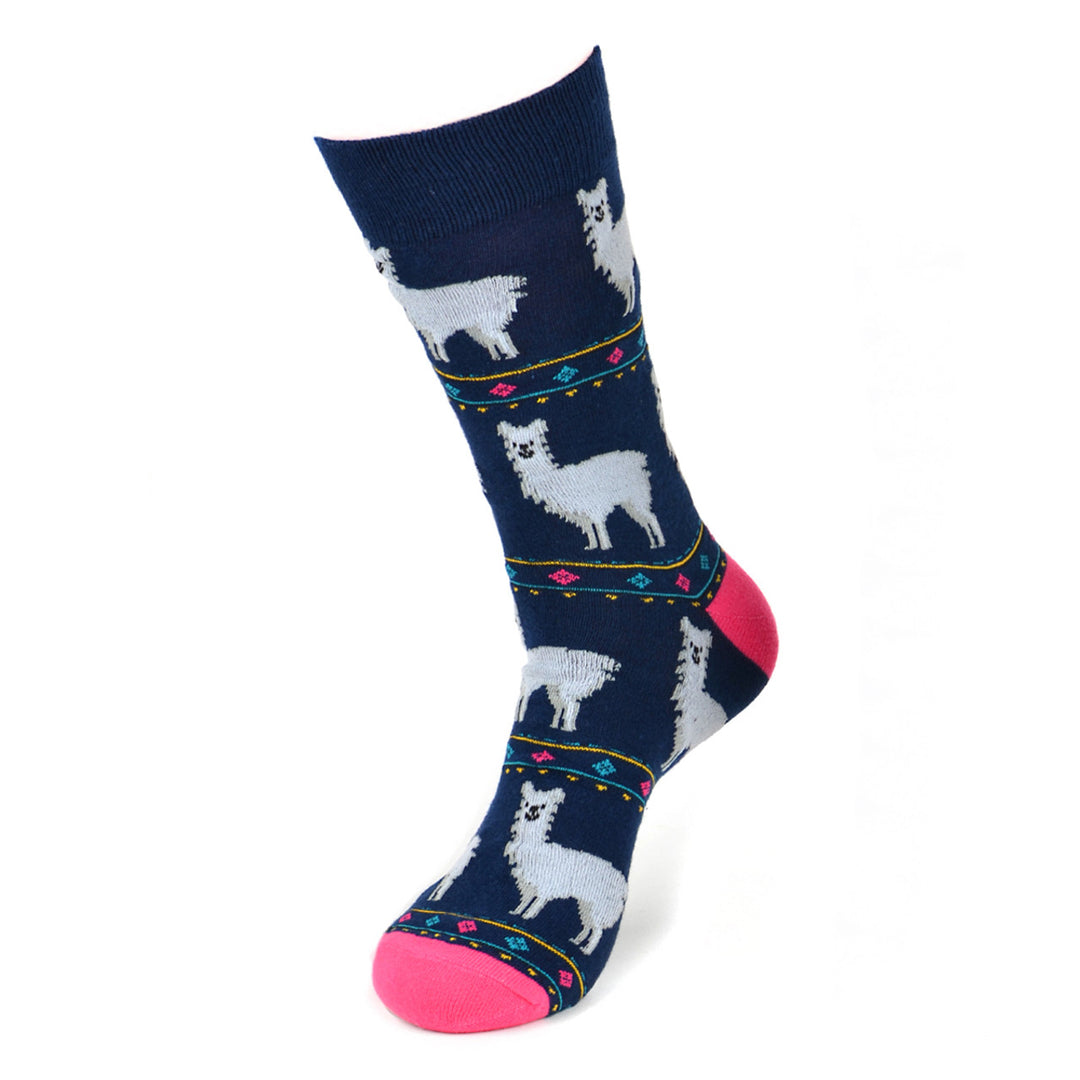 Mens Alpaca Novelty Socks South America Party Animal Pack Animal Fun Crazy Socks Image 4