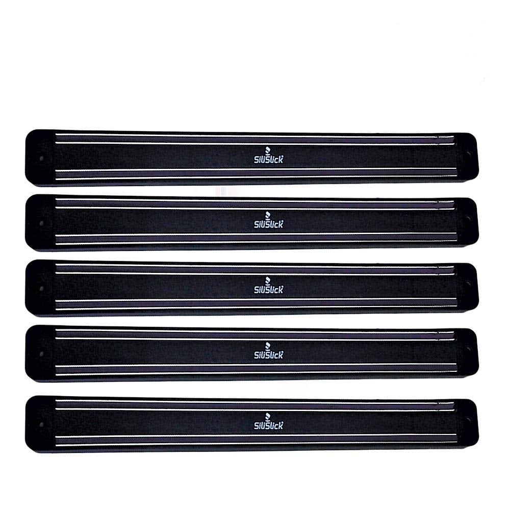 SiliSlick Magnetic Knife Rack 5 Inch Black Space Saving Kitchen Tool Holder Image 1