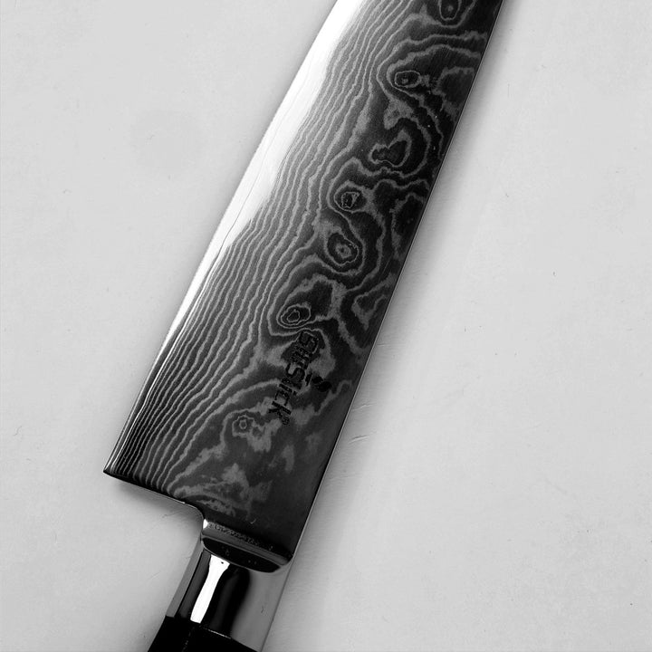 SiliSlick Damascus Steel Chef Knife VG-10 Hammered Design 67 Layers 8 Inch Image 6