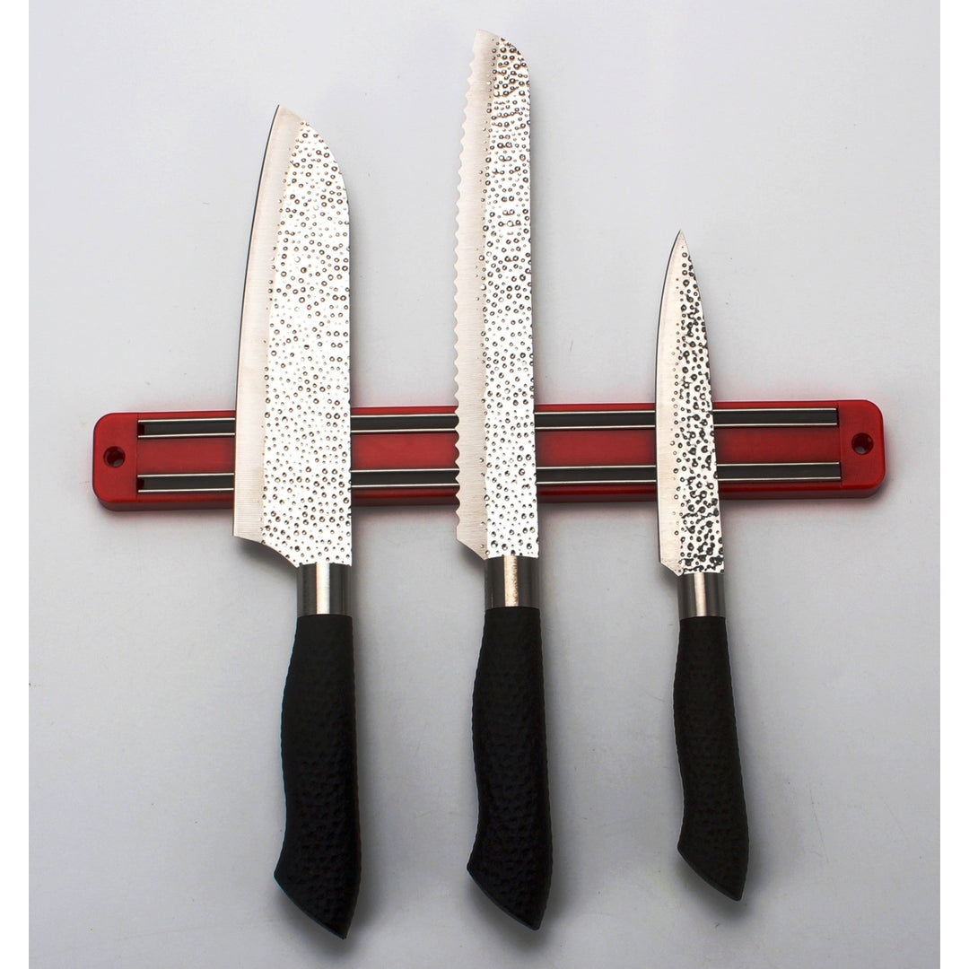Embossed Hammered Blades 3 Piece Knife Set Image 4