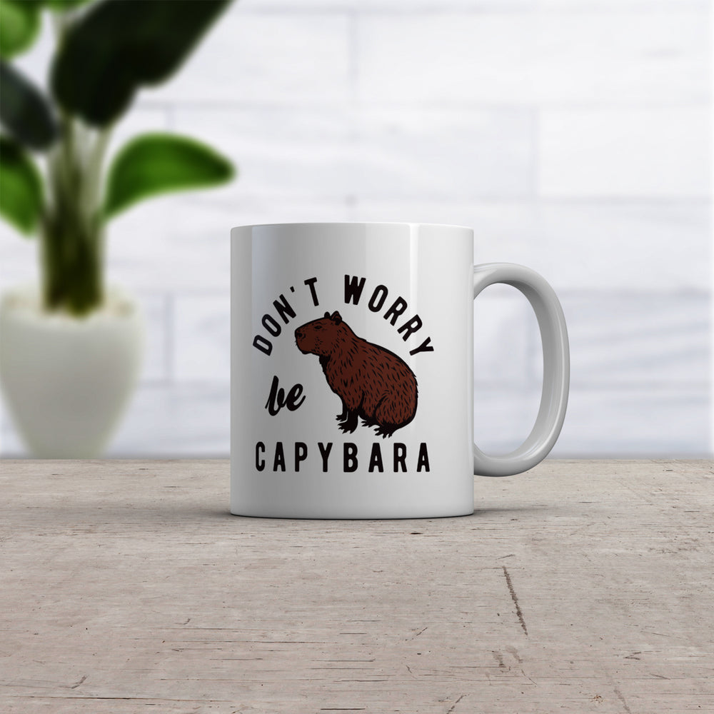 Dont Worry Be Capybara Mug Funny Happy Parody Lyrics Novelty Cup-11oz Image 2