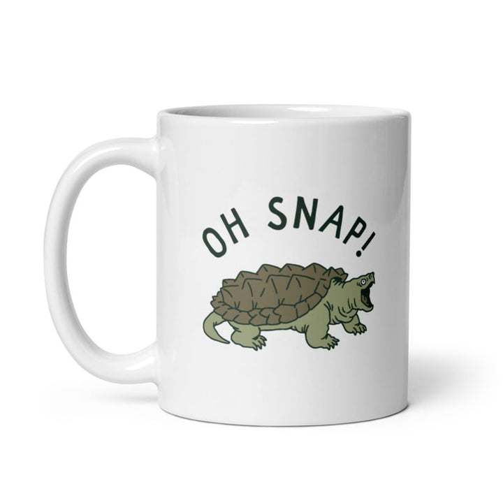 Oh Snap Mug Funny Snapping Turtle Joke Novelty Cup-11oz Image 1