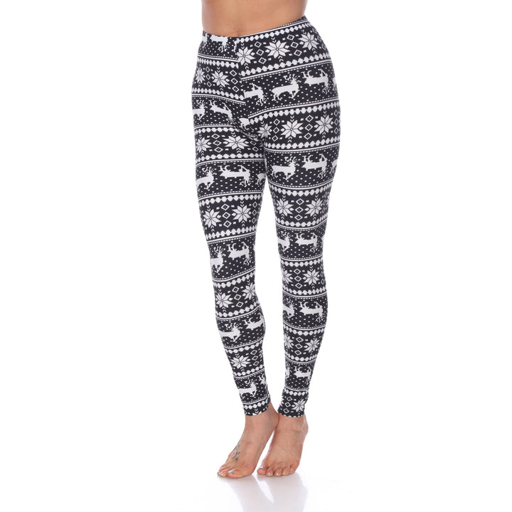 White Marks Holiday Stretch Leggings Image 1