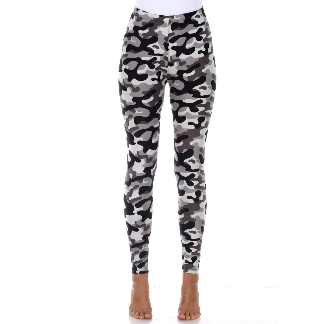 White Mark Womens Camo Print Stretch Leggings Image 1