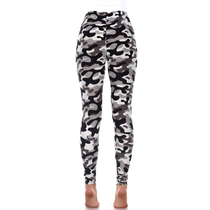 White Mark Womens Camo Print Stretch Leggings Image 2