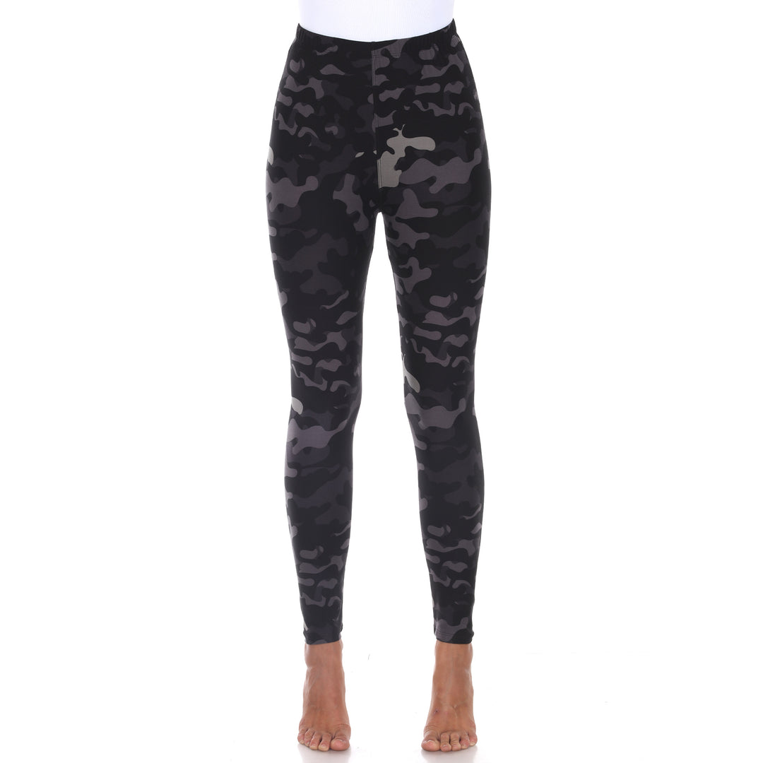 White Mark Womens Camo Print Stretch Leggings Image 3