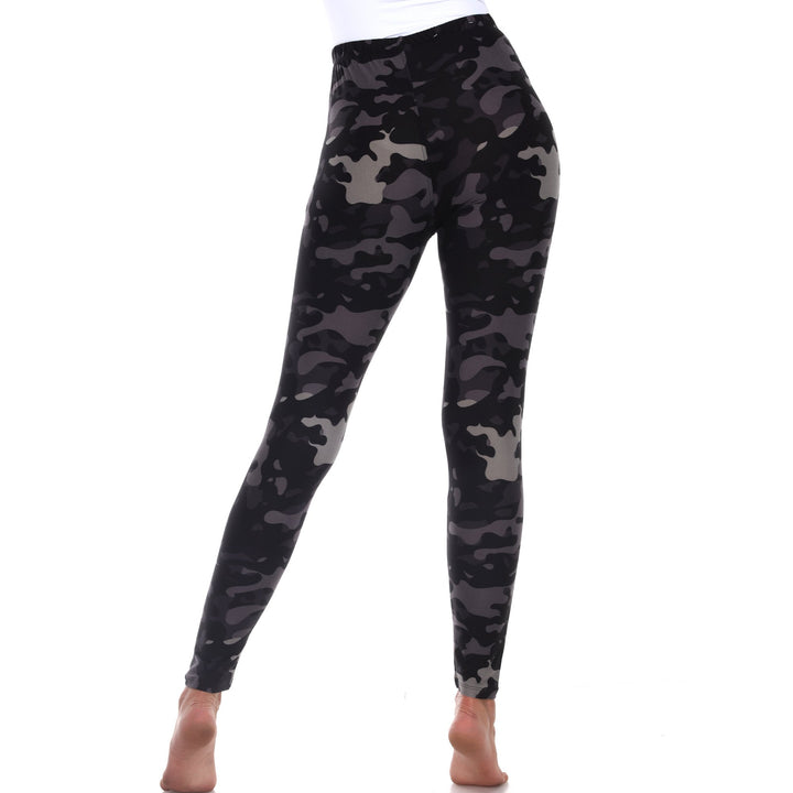 White Mark Womens Camo Print Stretch Leggings Image 4