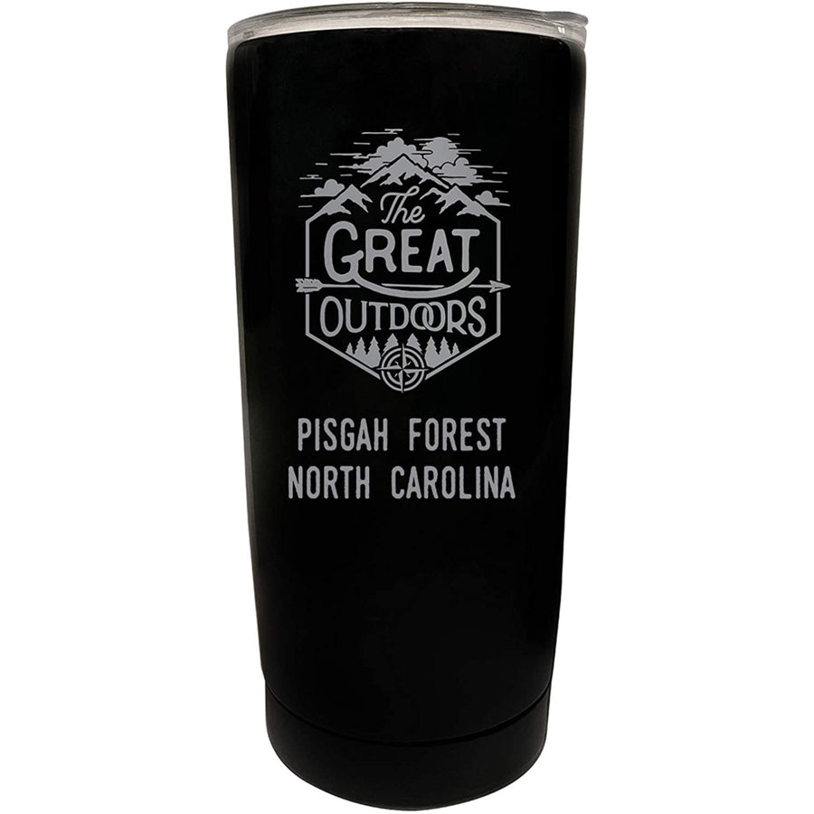 Pisgah Forest North Carolina Etched 16 oz Stainless Steel Insulated Tumbler Outdoor Adventure Design Image 1