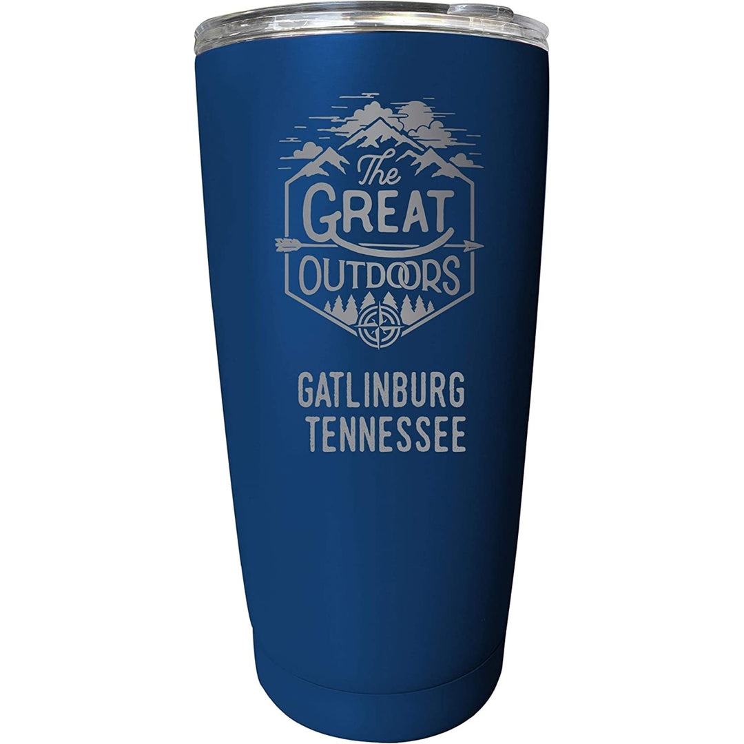Gatlinburg Tennessee Etched 16 oz Stainless Steel Insulated Tumbler Outdoor Adventure Design Image 1