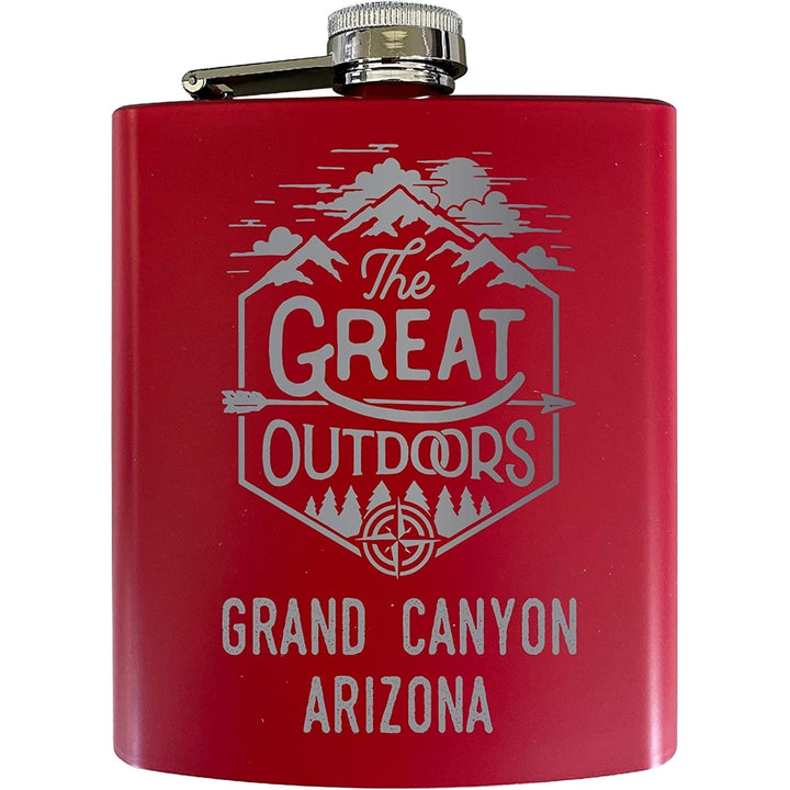 Grand Canyon Arizona Laser Engraved Explore the Outdoors Souvenir 7 oz Stainless Steel Flask Image 4